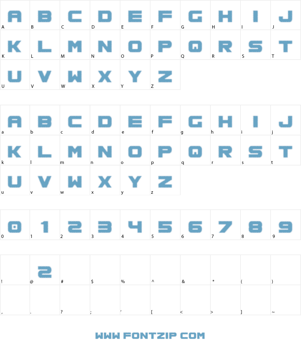 Spac3 halftone Font Character